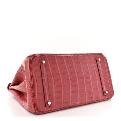 Hermes Matte Alligator Birkin 35 Bois De Rose 4 of 18