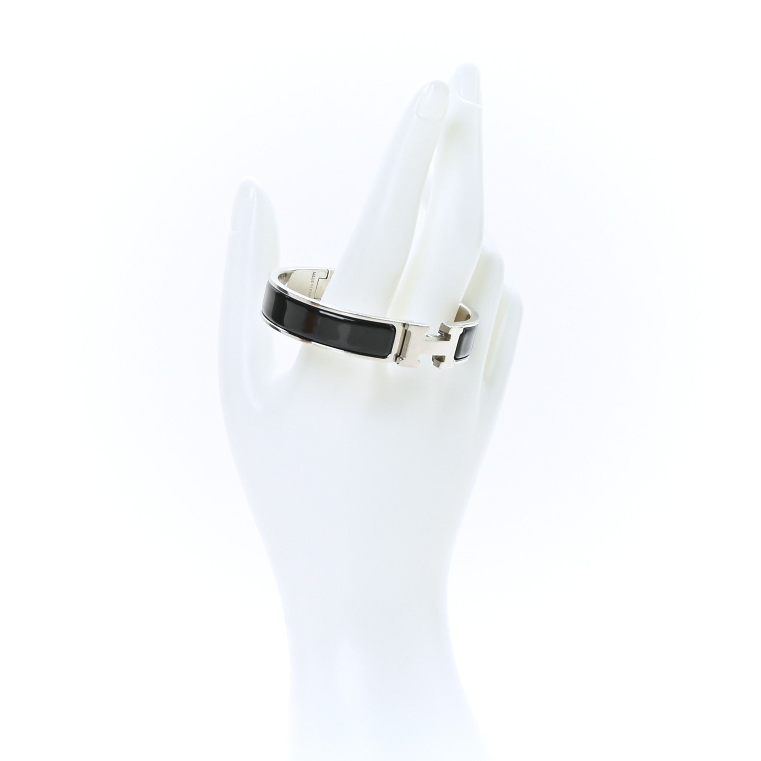 Hermes Enamel Narrow Clic Clac H Bracelet PM Black 2 of 5