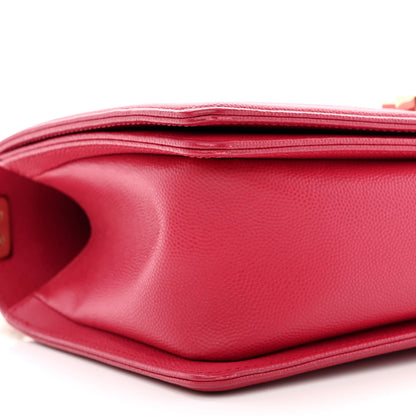 Chanel Caviar Quilted Medium Boy Flap Dark Pink 9 of 12