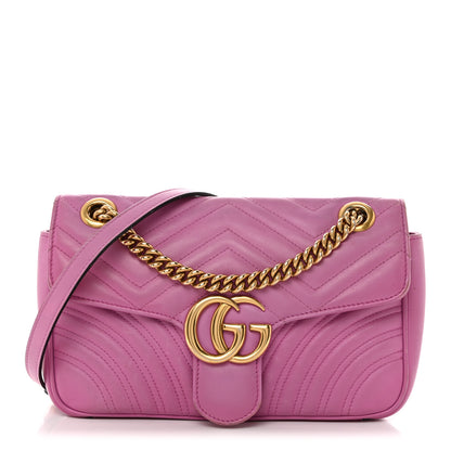 Gucci Calfskin Matelasse Small GG Marmont Shoulder Bag 1 of 13