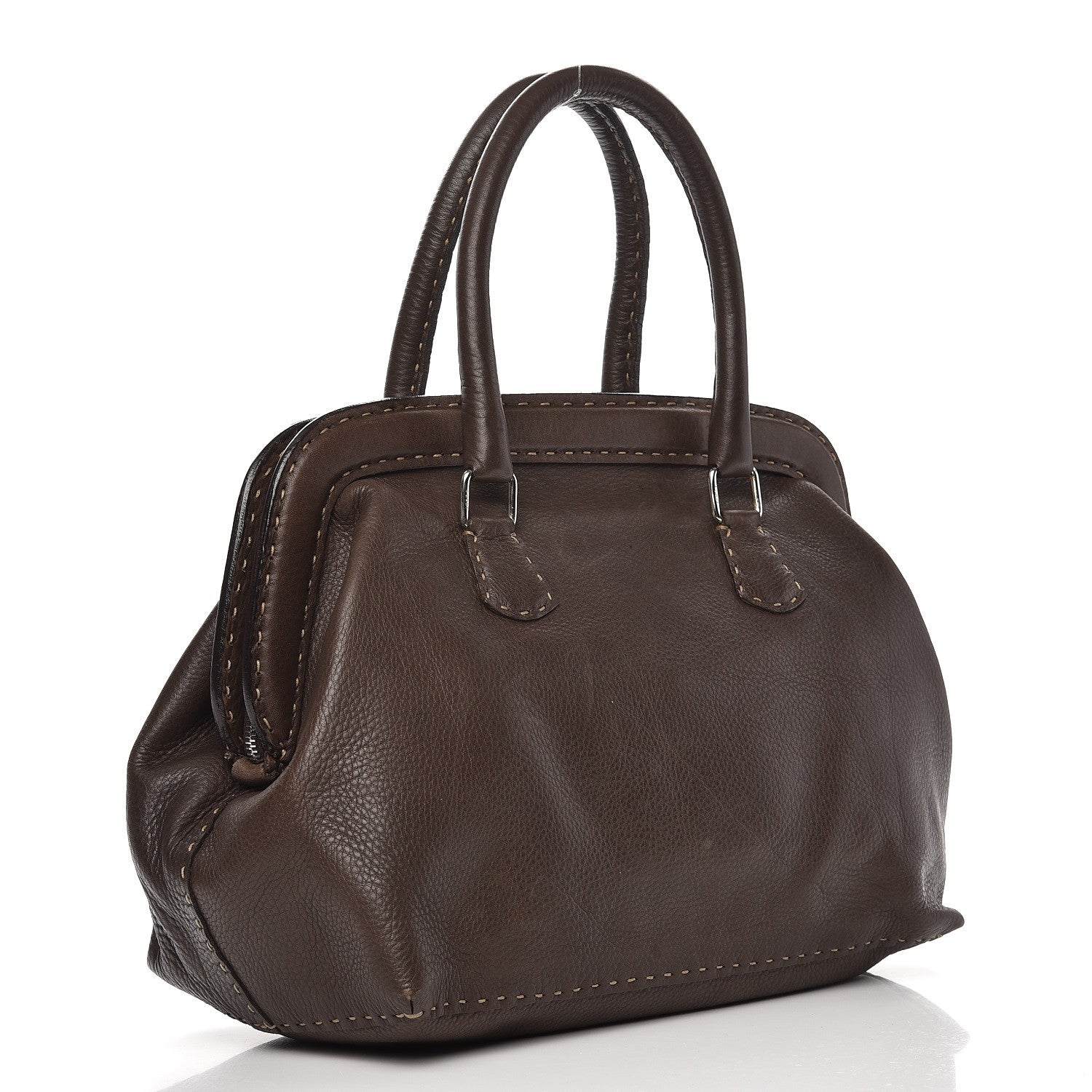 Fendi Cuoio Romano Selleria Adele 1328 Bag Moro 3 of 18