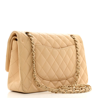Chanel Lambskin Quilted Medium Double Flap Beige 3 of 12