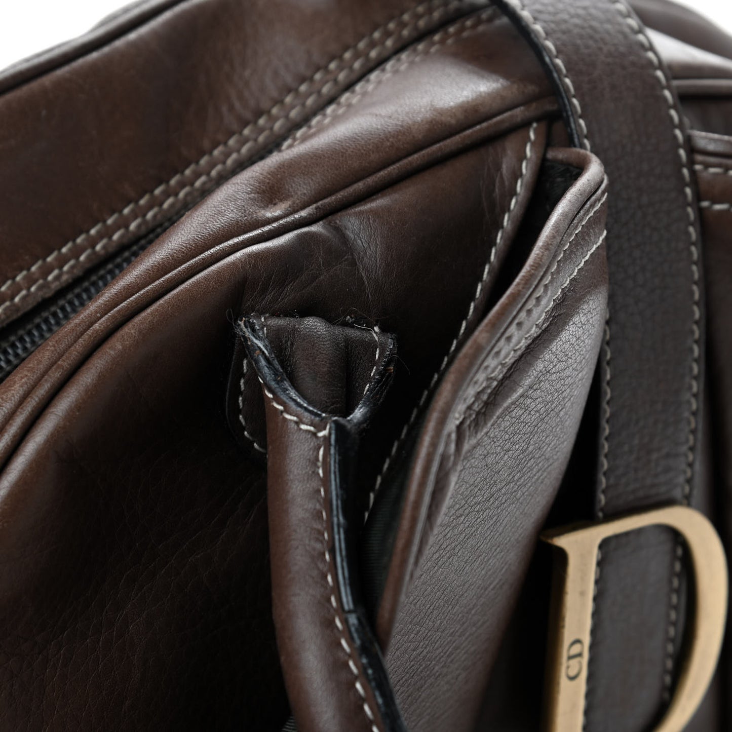 Calfskin Saddle Bowler Brown