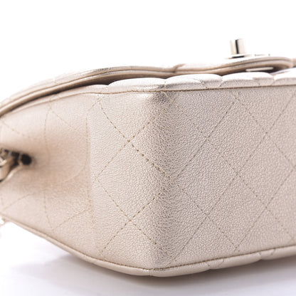 Chanel Metallic Lambskin Quilted Mini Square Flap Gold 6 of 9