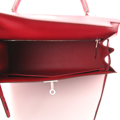 Hermes Tadelakt Kelly Sellier 28 Rouge Vif 5 of 11