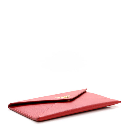 Prada Vitello Grain Envelope Wallet Rosso 4 of 10
