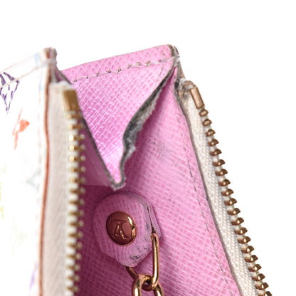 Louis Vuitton Monogram Multicolor Key Pouch White Litchi 10 of 12