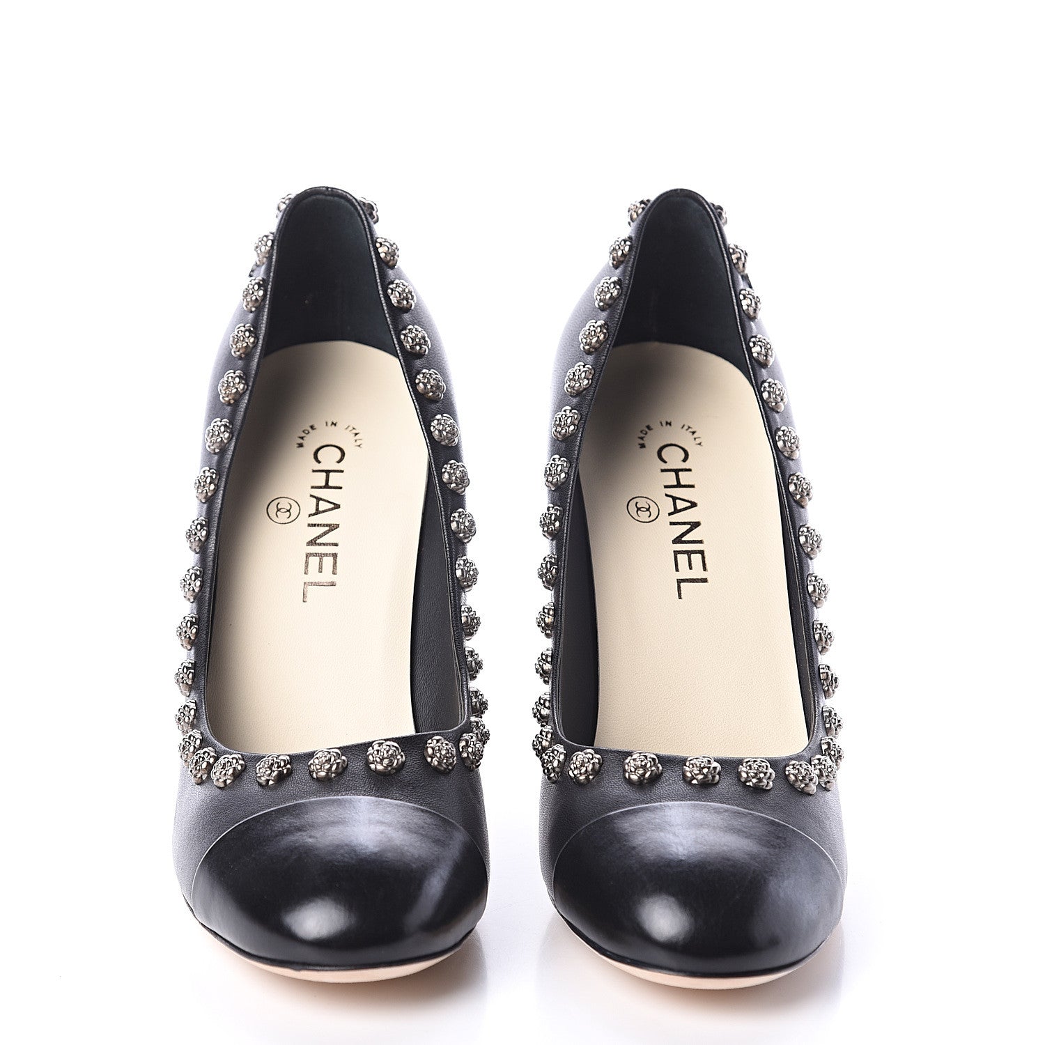 Chanel Lambskin Camellia Pumps 41.5 Black 2 of 7