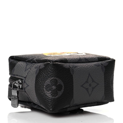 Louis Vuitton Monogram Eclipse LV Made Squared Pouch Bag Charm 4 of 10