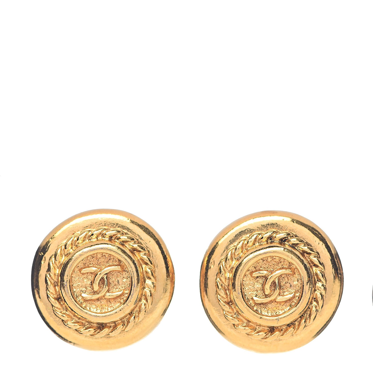 Chanel CC Clip On Earrings Gold 1 of 4
