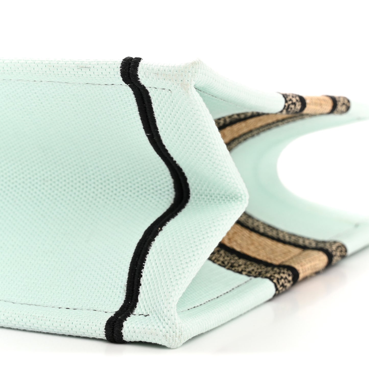 Canvas Embroidered Souvenir Saint Tropez Medium Book Tote Natural Multicolor