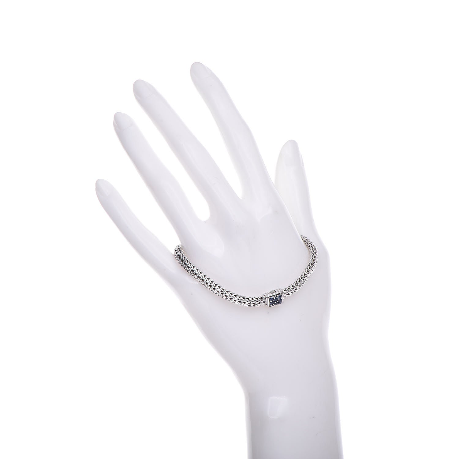 John Hardy Sterling Silver Blue Sapphire 5mm Classic Chain Bracelet 2 of 5