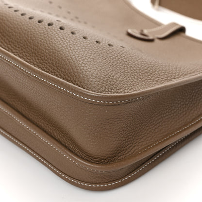 Hermes Taurillon Clemence Evelyne III PM Etoupe 9 of 10