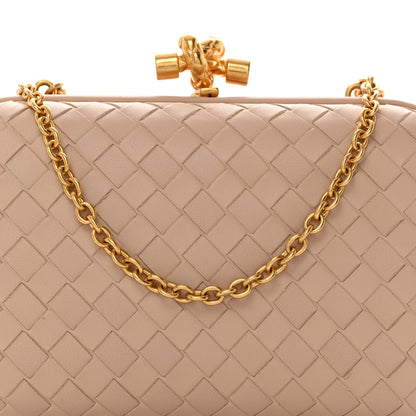 Bottega Veneta Nappa Intrecciato Chain Knot Clutch Mink 7 of 9