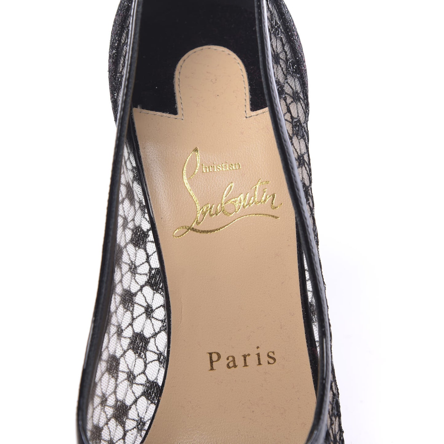 Dentelle Lame Patent Glitter Neoalto 100 Pumps 36.5 Black