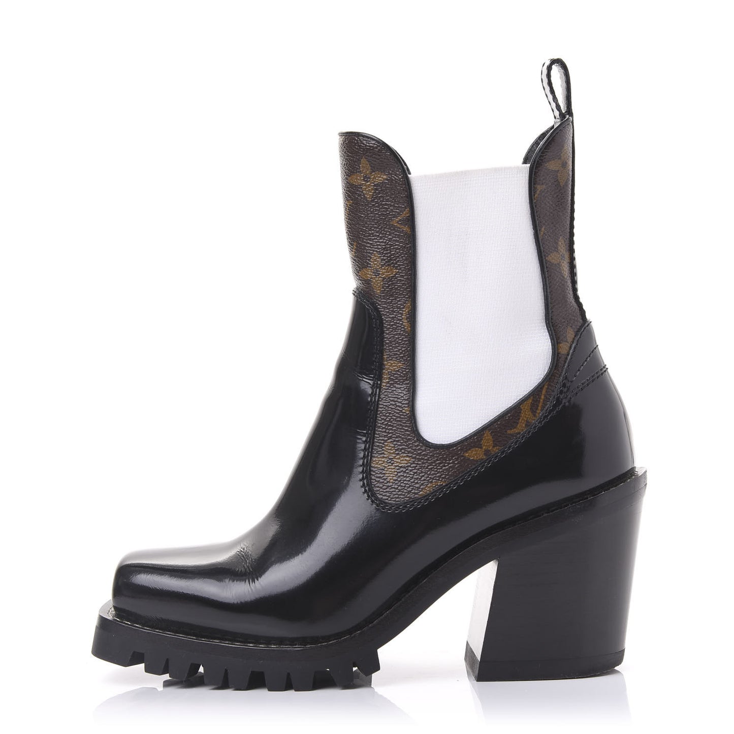 Patent Monogram Limitless Ankle Boots 36 Black