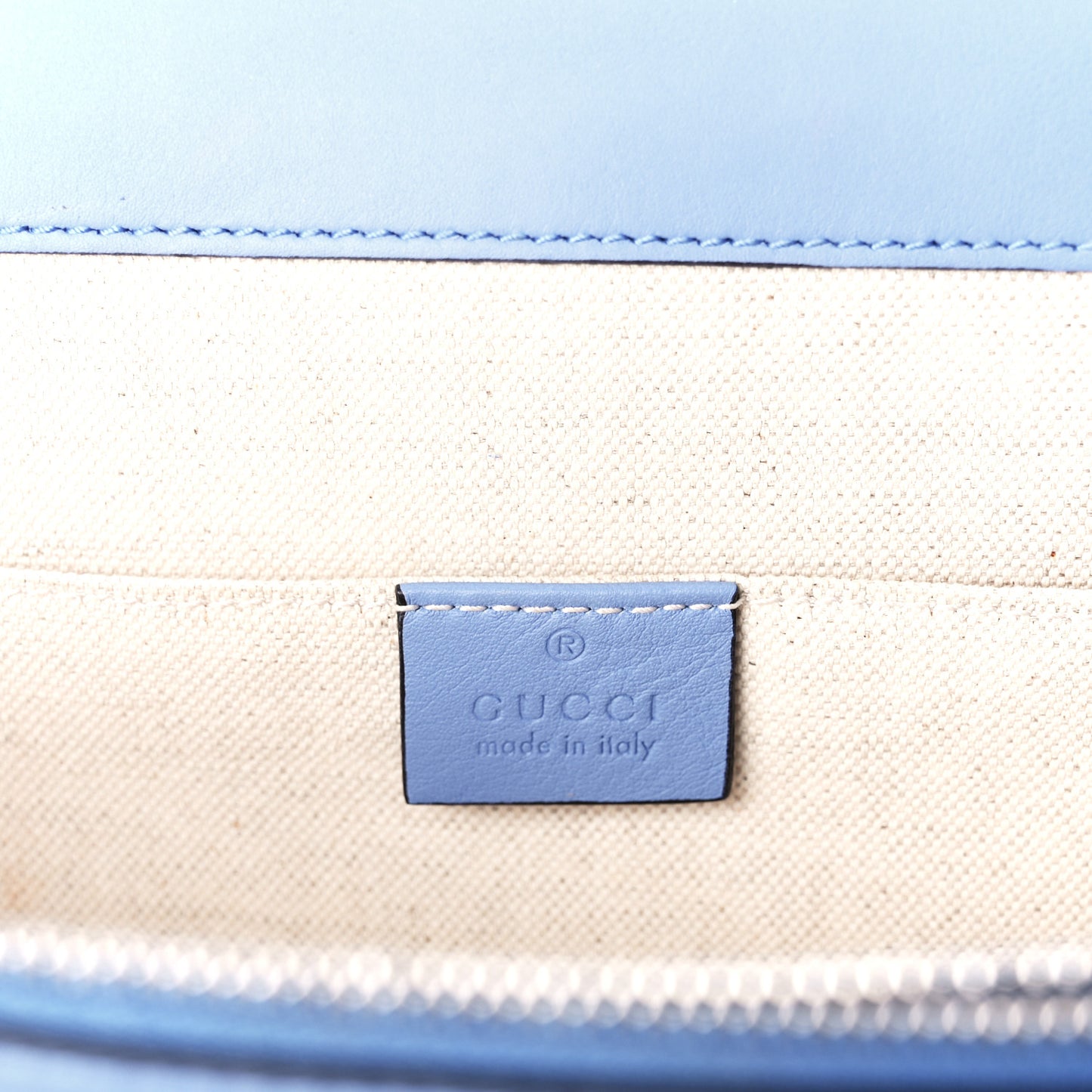 Moon Calfskin Crystal Web Embroidered Large Dionysus Bamboo Top Handle Bag Clear Sky Blue Multicolor