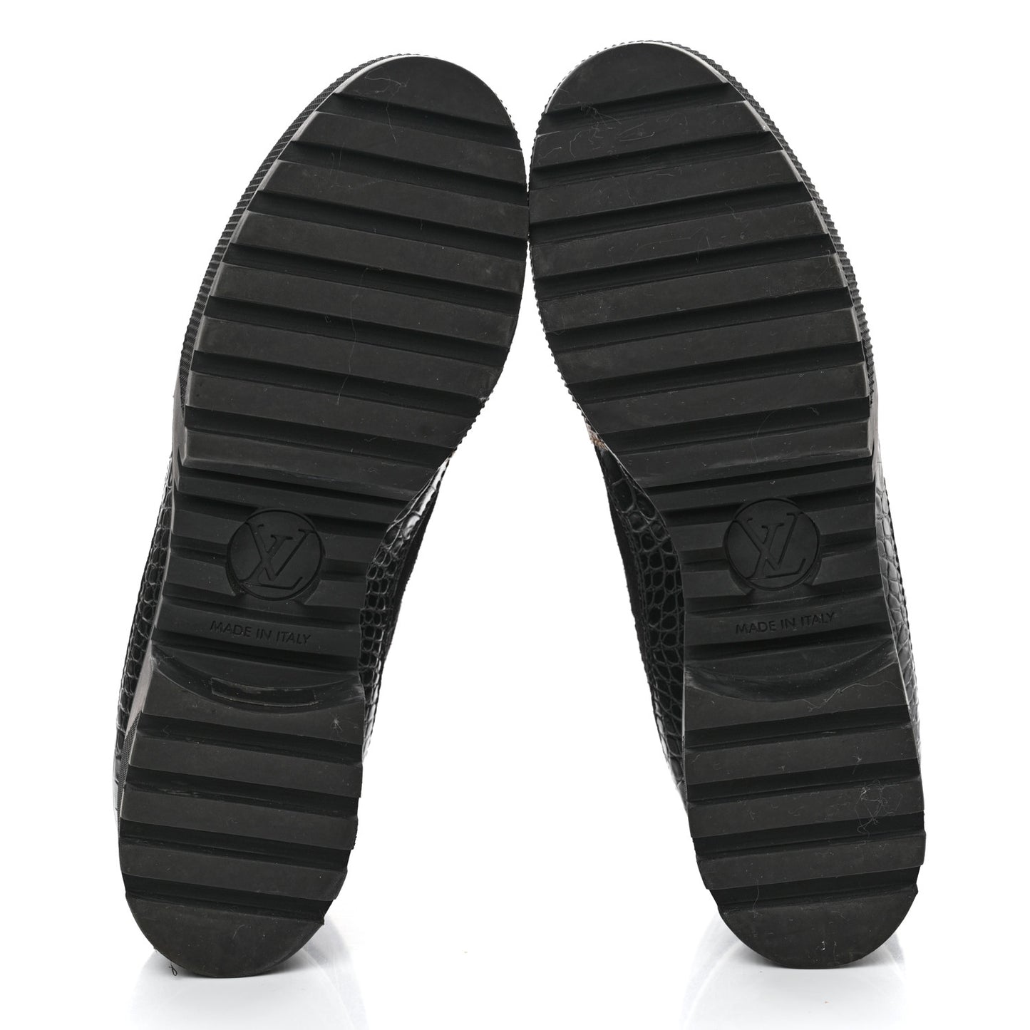 Suede Calfskin Monogram Laureate Platform Desert Boots 39.5 Black