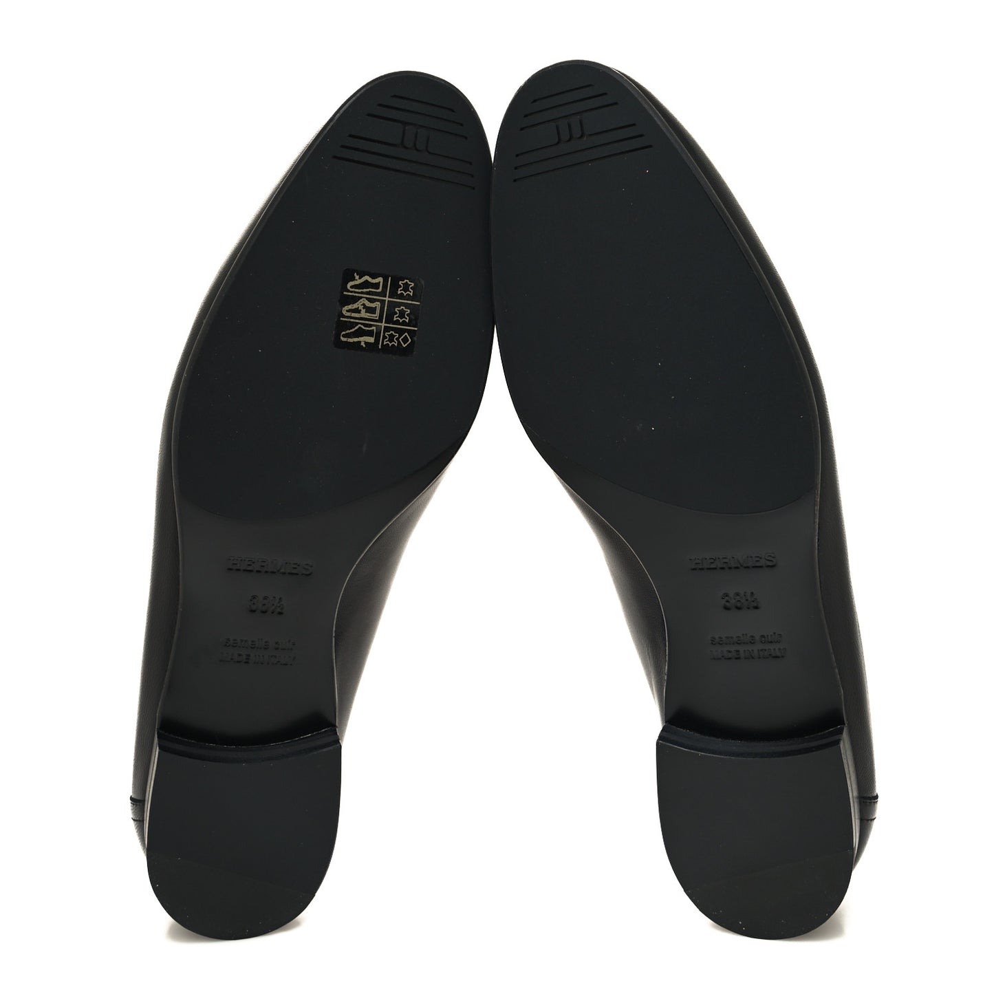 Goatskin Womens Paris Loafers 38.5 Black