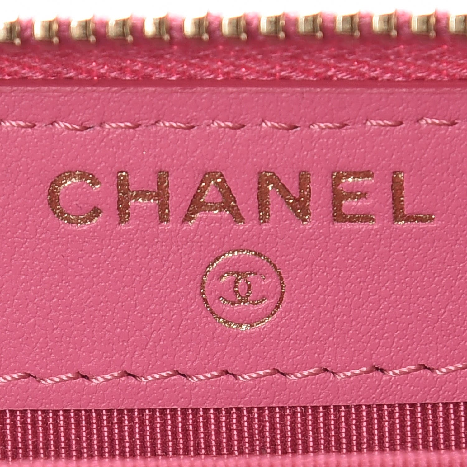 Chanel Caviar Quilted Zip Coin Purse Pink 8 of 11