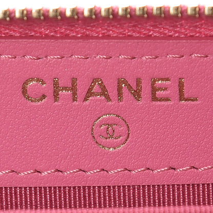 Chanel Caviar Quilted Zip Coin Purse Pink 8 of 11