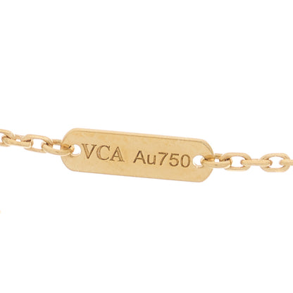 Van Cleef & Arpels 18K Yellow Gold Mother of Pearl Vintage Alhambra Pendant Necklace 5 of 7