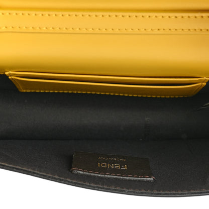 Fendi Vitello Cruise F is Fendi Bi-Color FF 1974 Embossed Envelope Belt Bag Maya Black Sunflower 5 of 12
