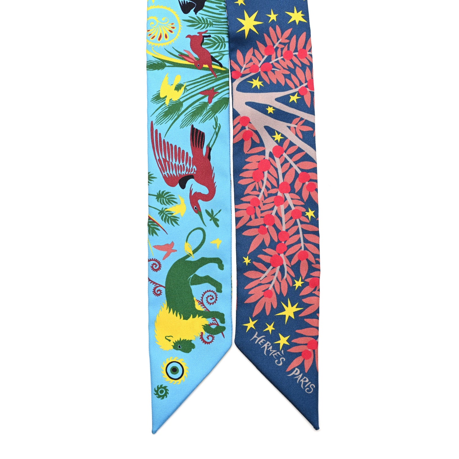 Hermes Silk Sous Le Charme D Orphee Twilly Marine Bleu Azure Jaune 2 of 4