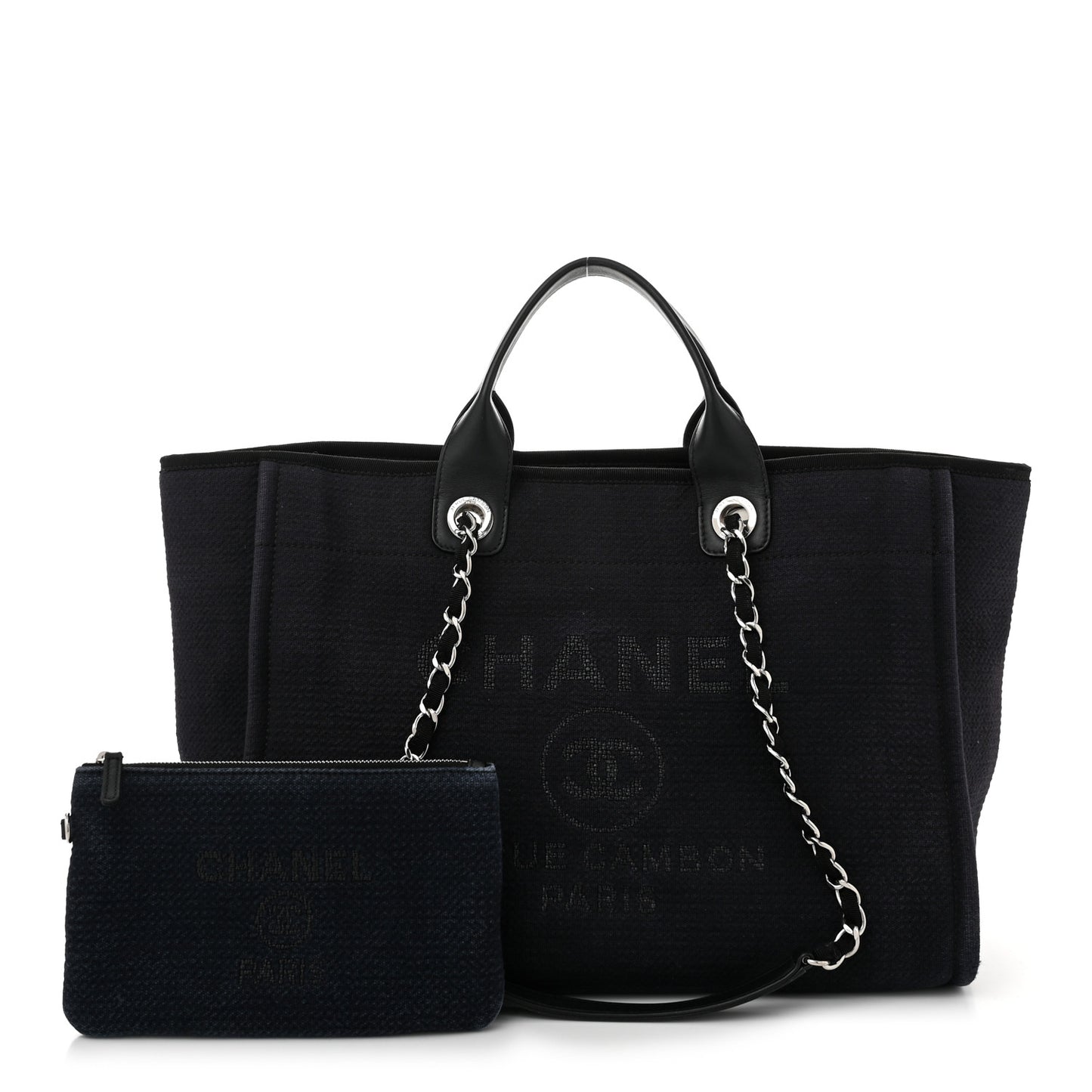 Mixed Fibers Medium Deauville Tote Dark Blue