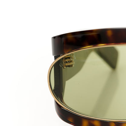 Gucci Oval Sunglasses GG0233S Tortoiseshell Avana Green 7 of 8