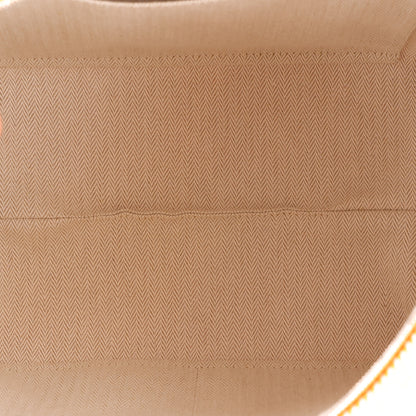 Hermes Merino Wool Large Au Carre Bride-A-Brac Pouch Fauve 5 of 9
