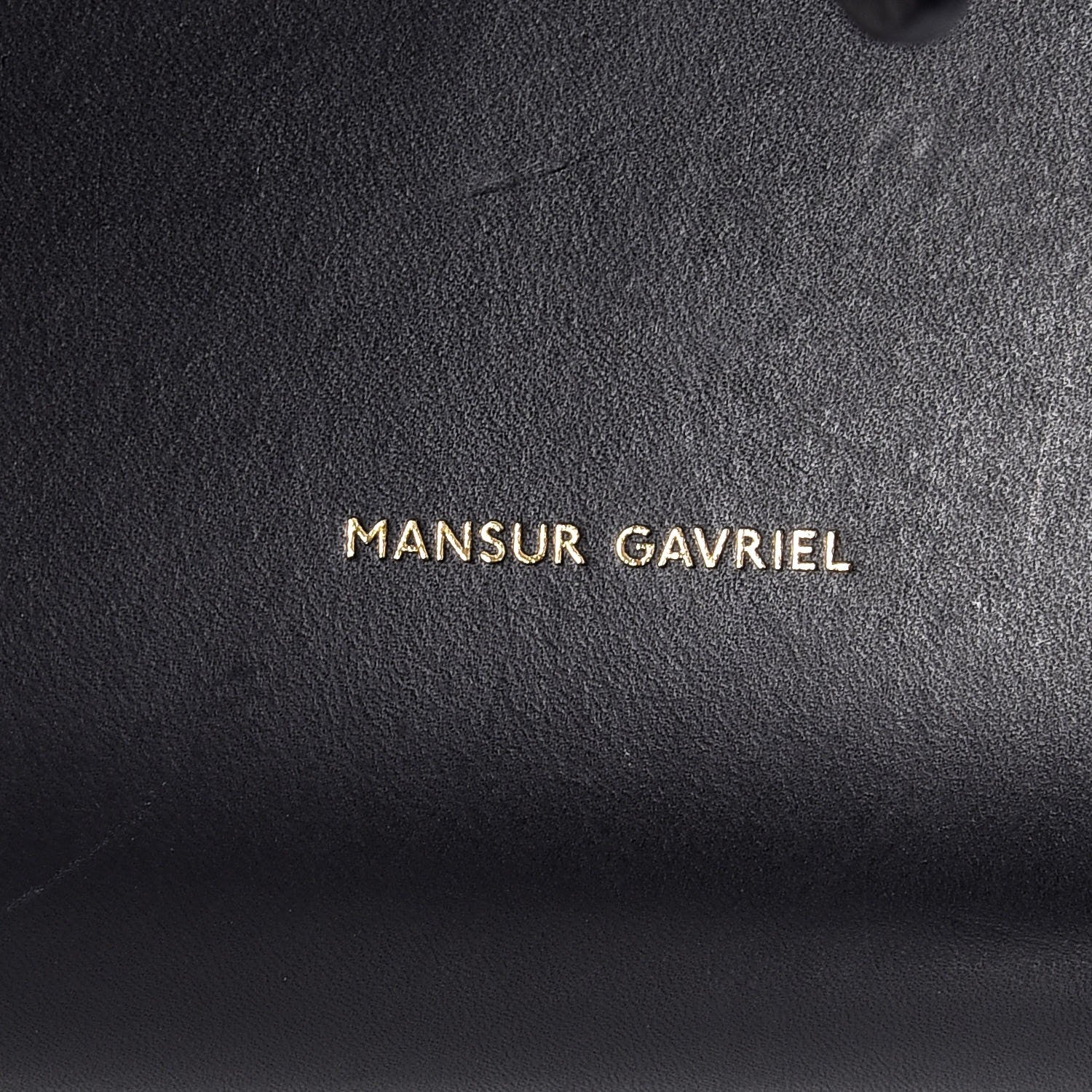 Mansur Gavriel Vegetable Tanned Calfskin Bucket Bag Black Flamma 8 of 10