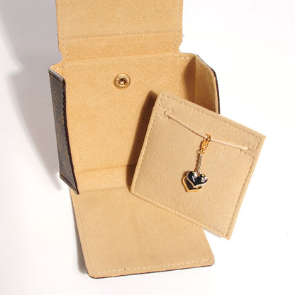 Louis Vuitton 18K Yellow White Gold Two Heart Monogram Charm 8 of 10