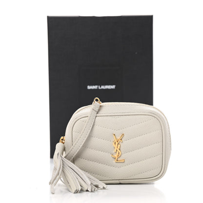 Saint Laurent Grain De Poudre Matelasse Monogram Baby Lou Camera Bag Crema Soft 11 of 11