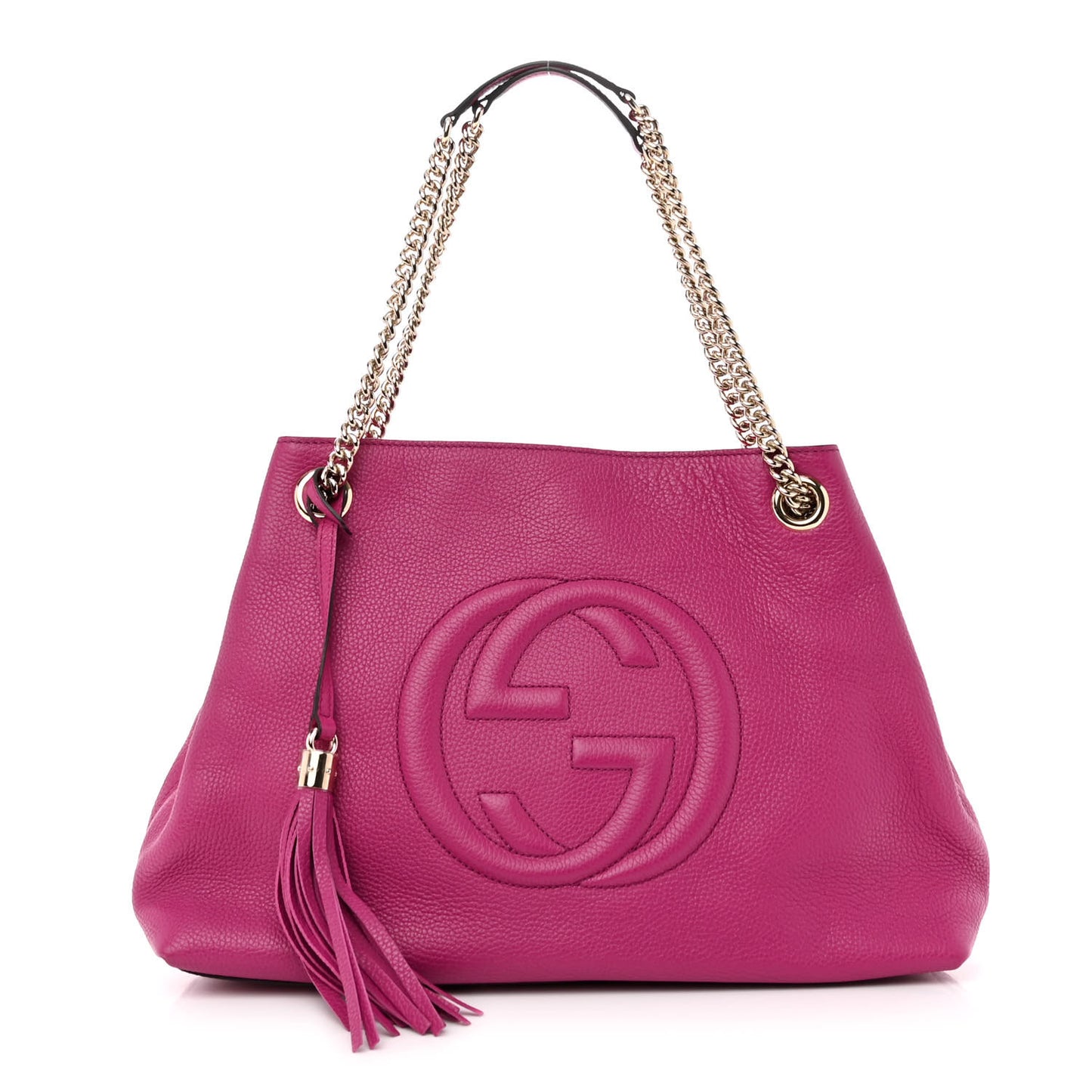 Cellarius Calfskin Medium Soho Chain Shoulder Bag Bright Bouganville