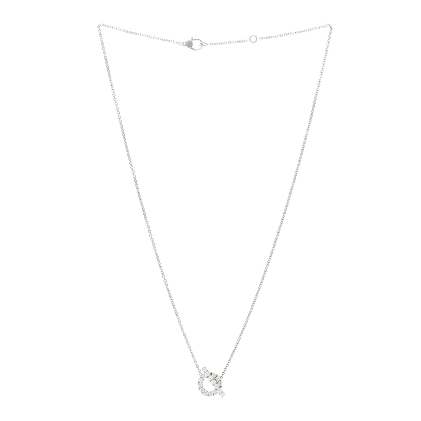 18K White Gold Diamond Finesse Pendant Necklace