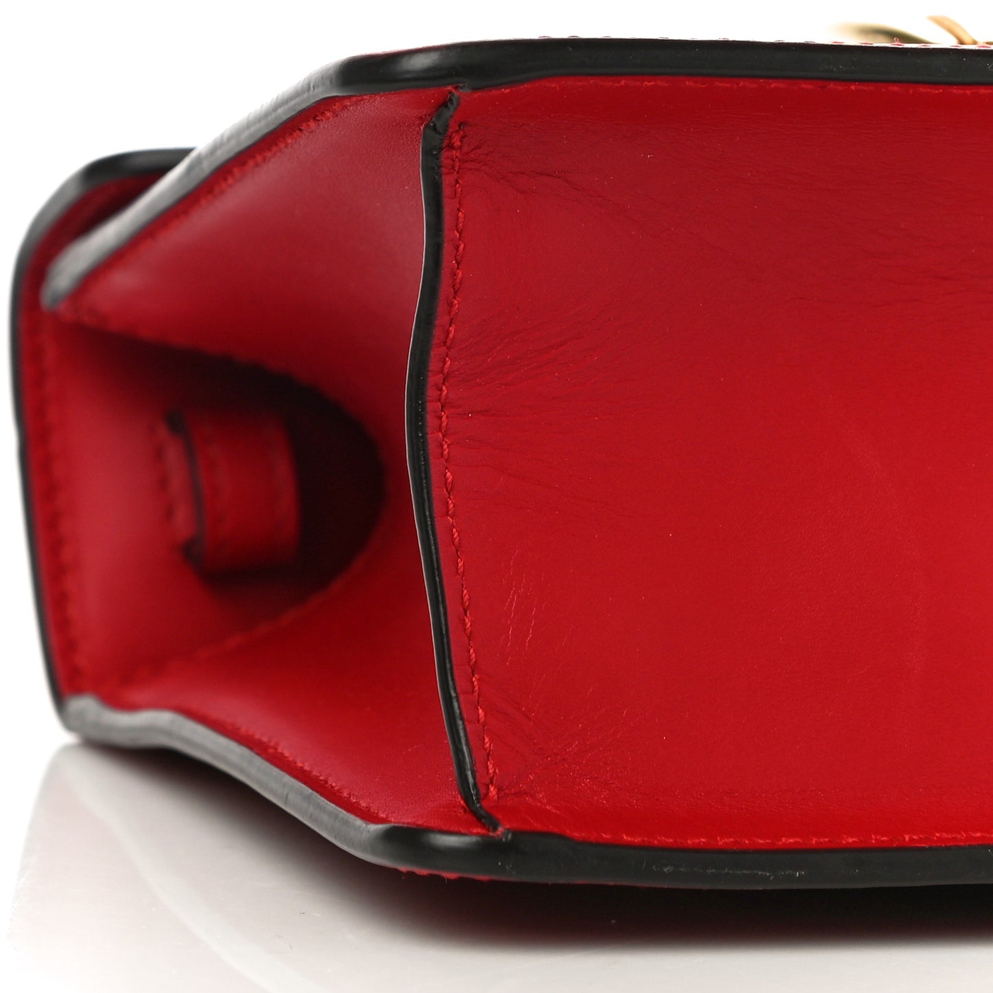 Calfskin Mini Sylvie Top Handle Bag Hibiscus Red