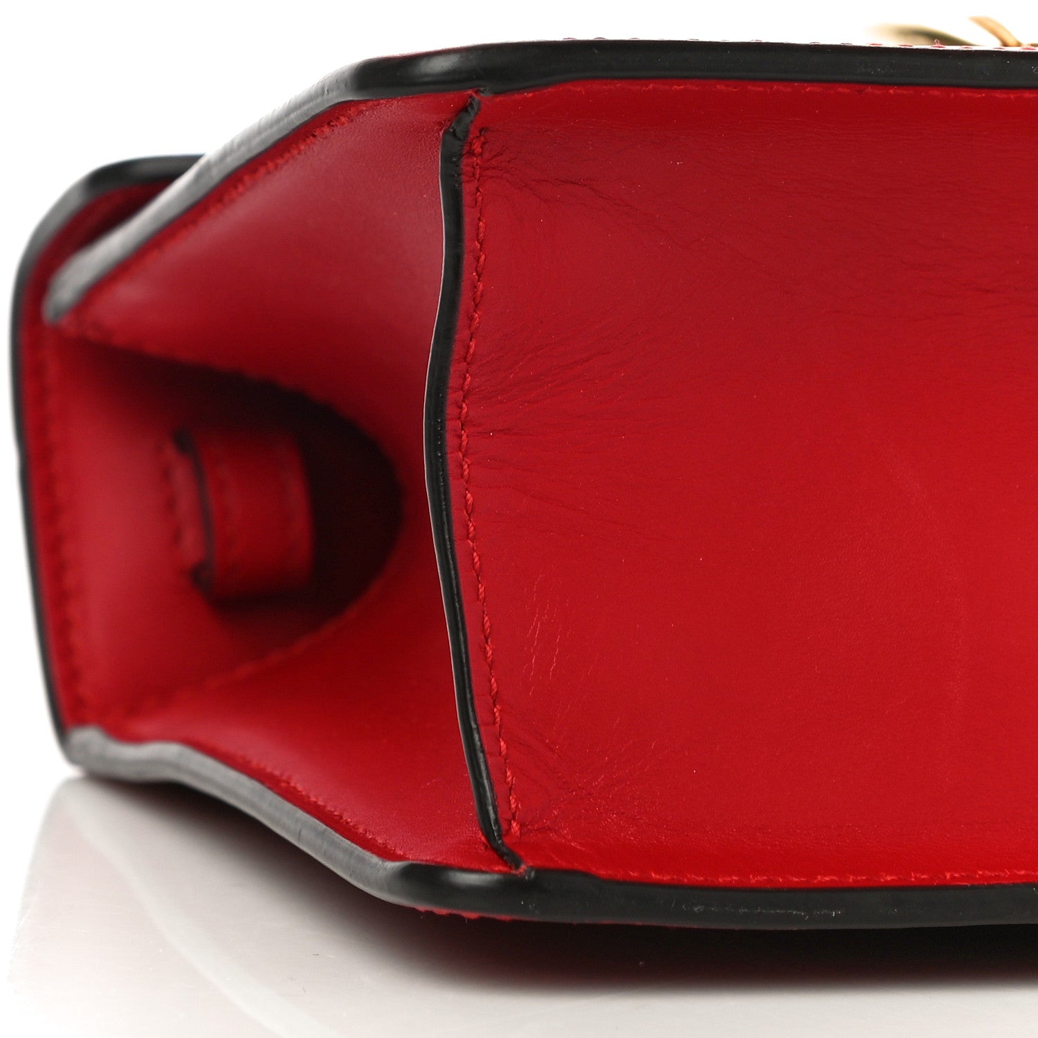 Gucci Calfskin Mini Sylvie Top Handle Bag Hibiscus Red 10 of 11