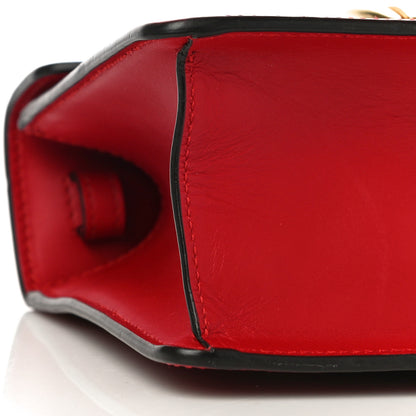 Gucci Calfskin Mini Sylvie Top Handle Bag Hibiscus Red 10 of 11