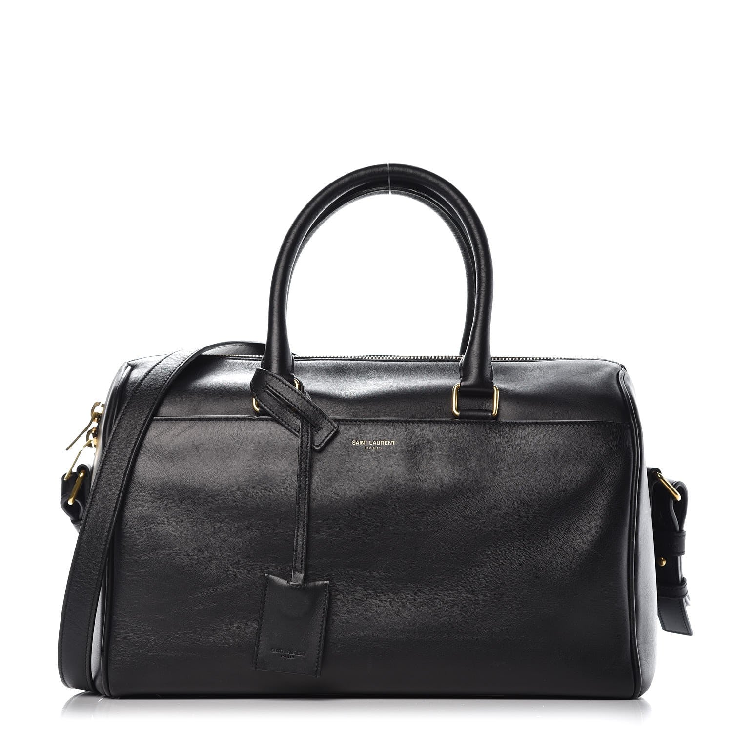 Saint Laurent Calfskin Classic Duffle 6 Black 3 of 36