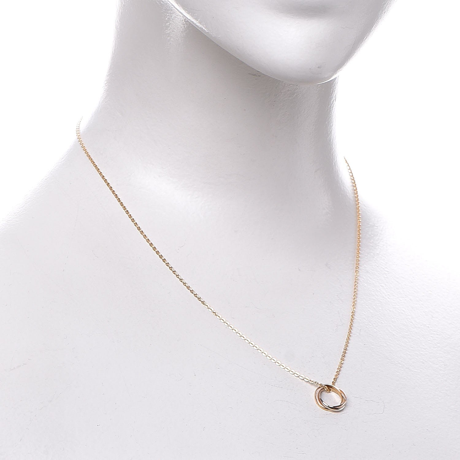 Cartier 18K Pink Yellow White Gold Trinity Pendant Necklace 2 of 7