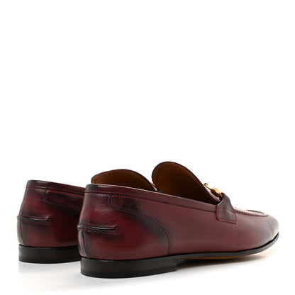 Gucci Calfskin Horsebit Mens Jordaan Loafers 10.5 Strong Red 5 of 9
