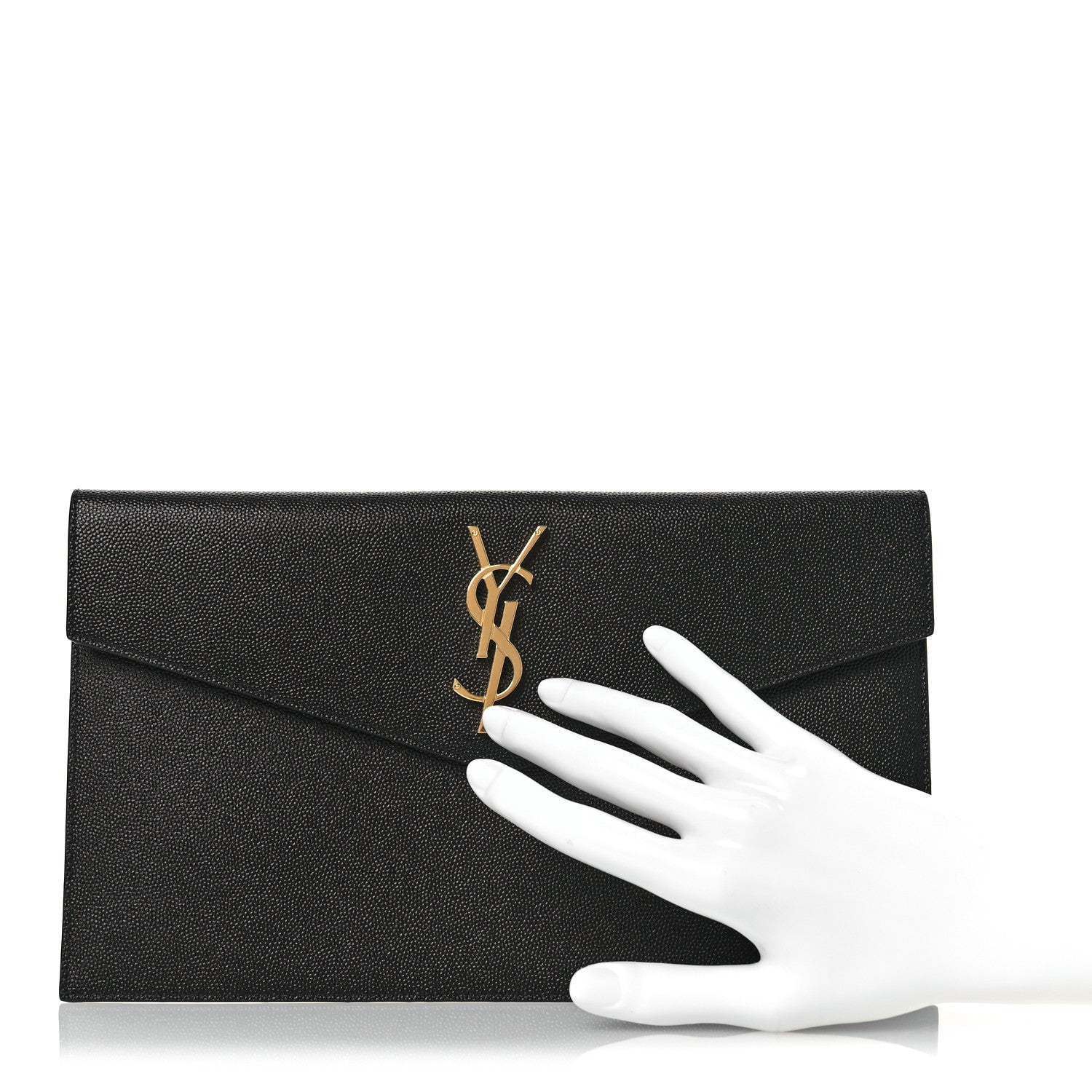 Saint Laurent Grain De Poudre Uptown Pouch Black 2 of 8