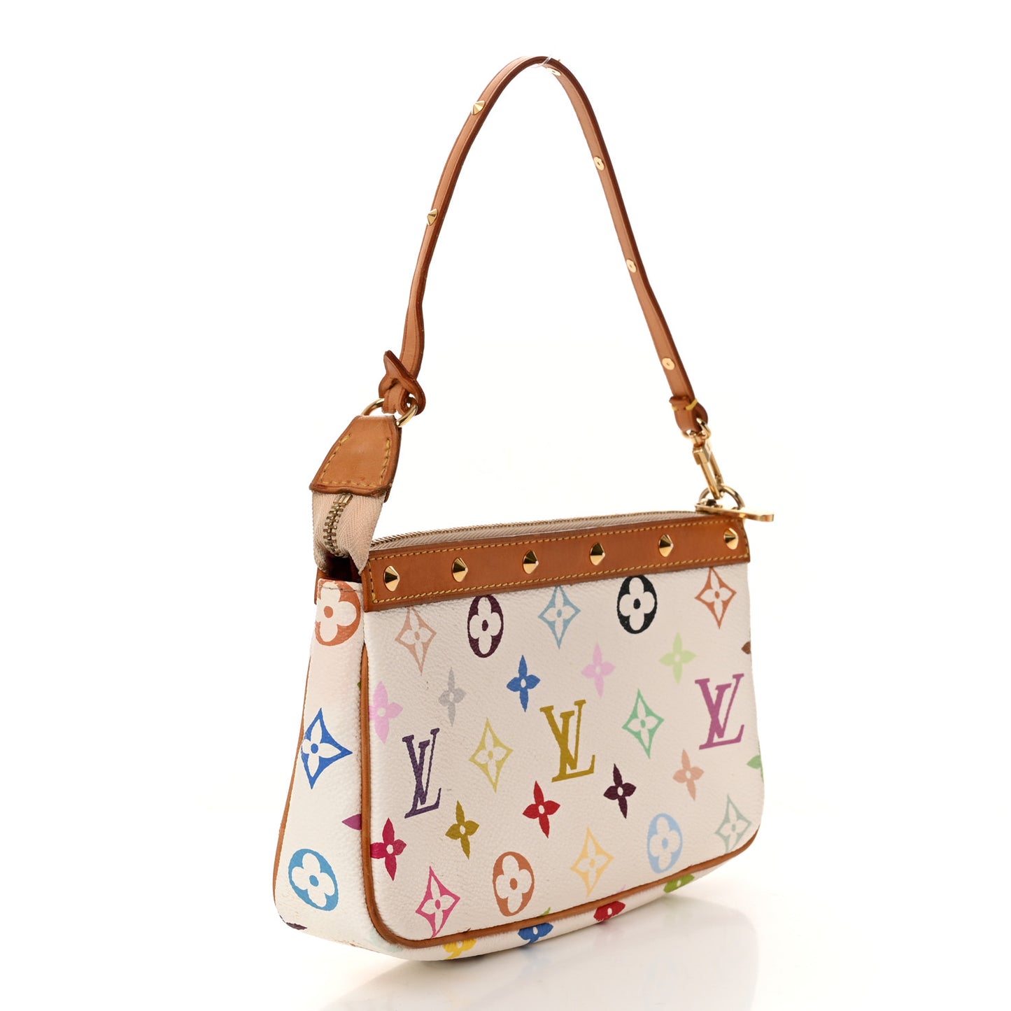 Monogram Multicolor Pochette Accessories White