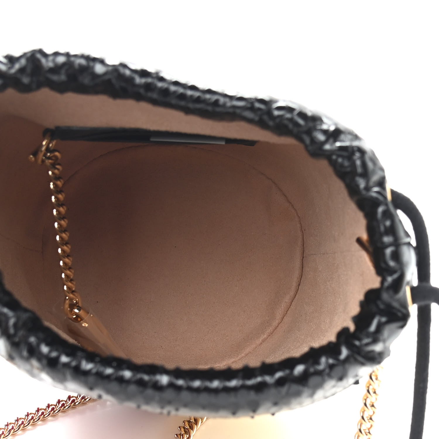 Gucci Snakeskin Mini Zumi Bucket Bag Hibiscus Red Butter Black 5 of 9
