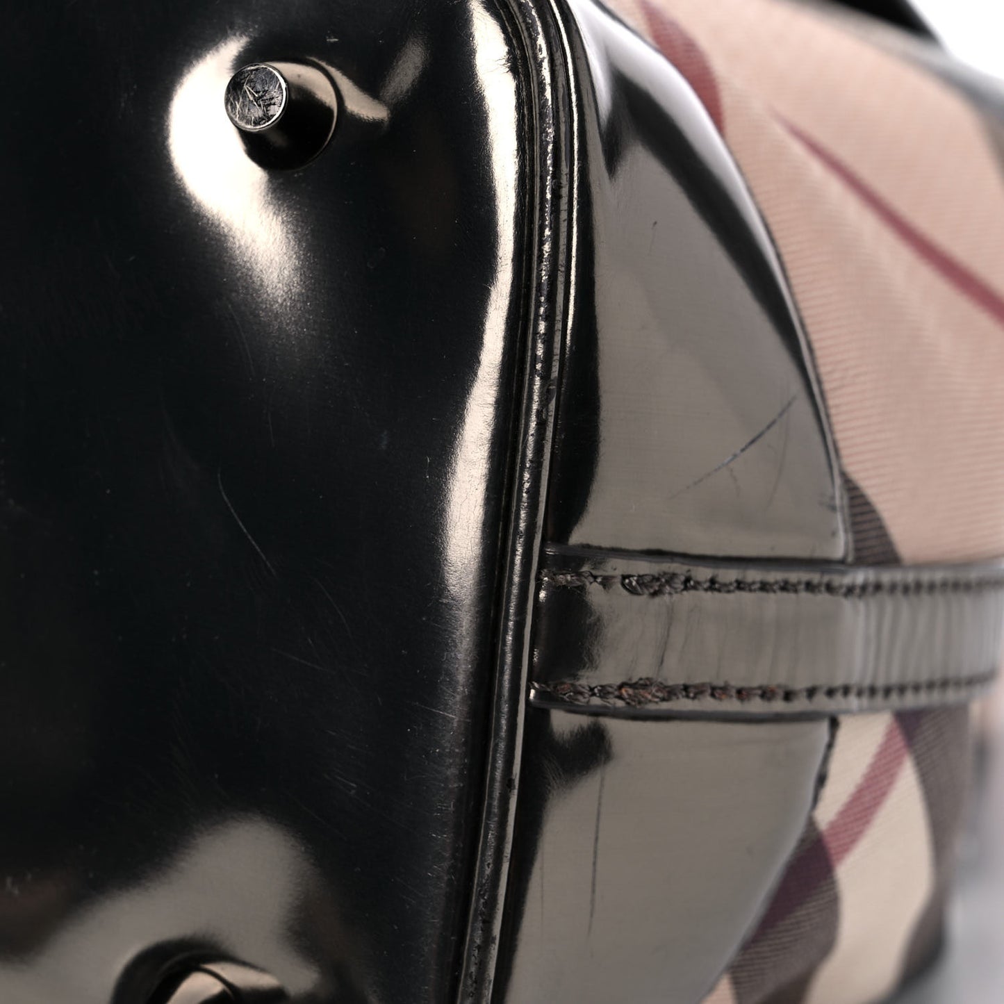 Supernova Check Drawstring Tote Black