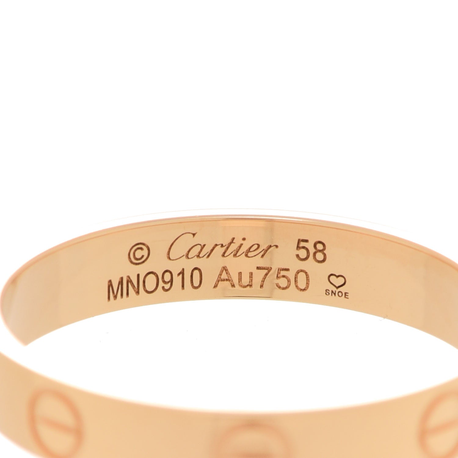 Cartier 18K Yellow Gold 3.5mm LOVE Wedding Band Ring 58 8.25 4 of 5