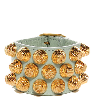 Balenciaga Agneau Arena Three Row Giant Gold Bracelet Vert Jade 1 of 6