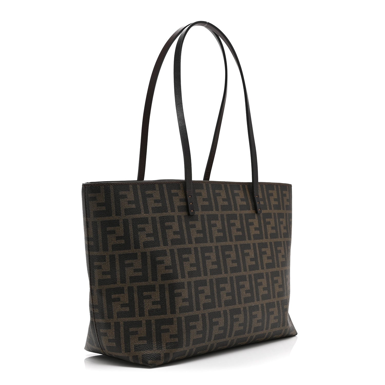 Fendi Zucca Spalmati Small Roll Tote Tobacco Moro 3 of 10