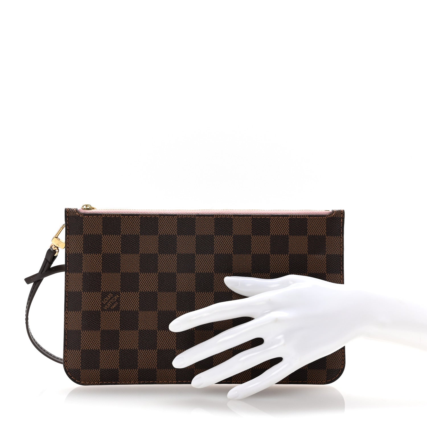 Louis Vuitton Damier Ebene Neverfull MM GM Pochette Rose Ballerine 2 of 6